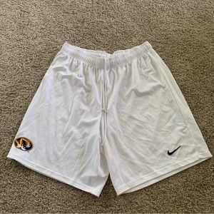 Mizzou Mens basketball shorts white